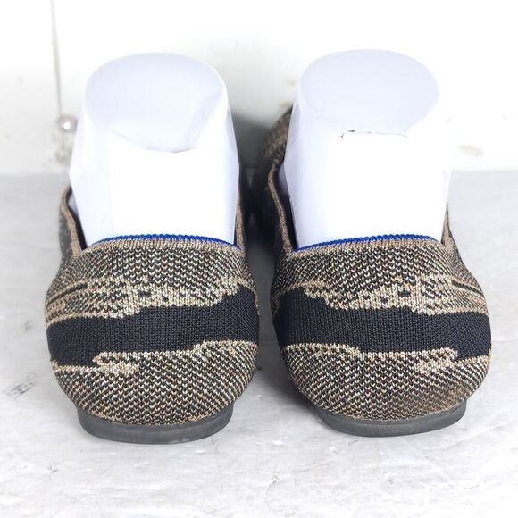 Rothy's Women's The Loafer US8,5 Black Golden Shimmer Slip On Flats Loafer Shoes - Picture 9 of 12